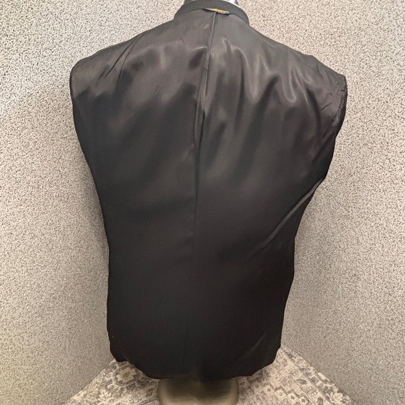 Lord & Taylor Black Double Breasted Blazer 44L Formal Goth VTG Union  Jacket - Picture 12 of 16